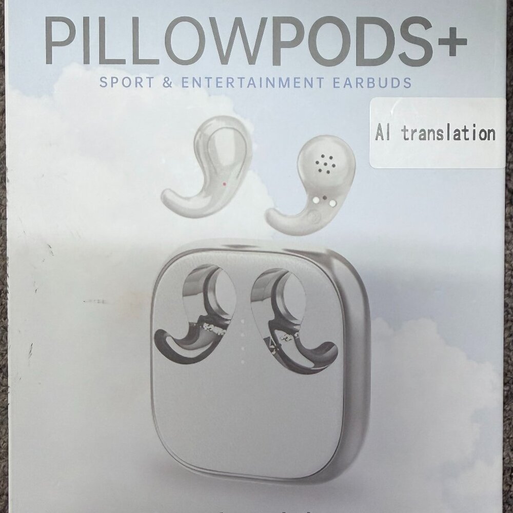 In-Ear AI Translation Wireless Earbuds Pillowpods Sleep Headphone - Noise Isolat